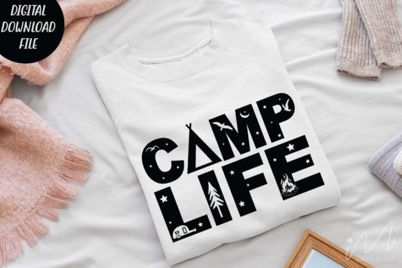 Camp Life SVG: Happy Camper Graphics for Crafts Brands