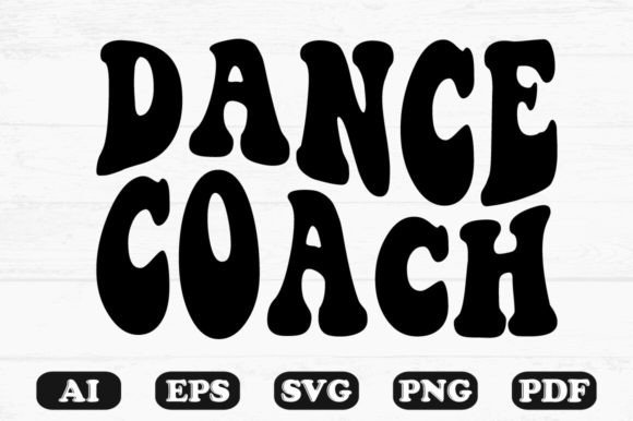 Cheer Coach Retro Wavy SVG T-shirt Design