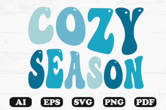 Cozy Season Retro Wavy SVG T-shirt