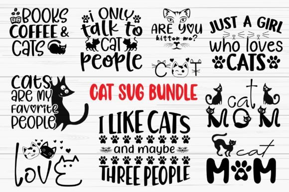 Funny Cat SVG Bundle for Embroidery