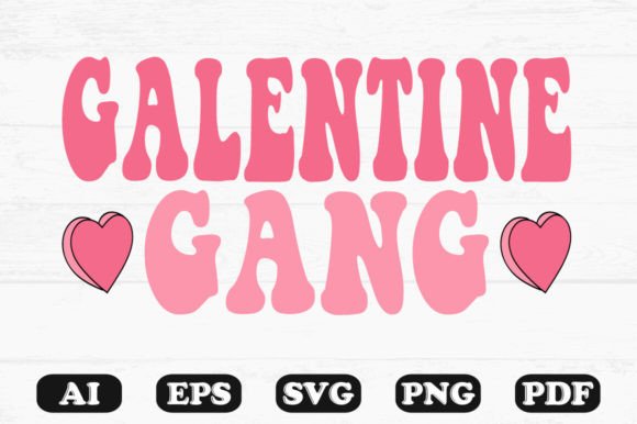 Galen Tine Gang Retro Wavy SVG Graphics for Crafts