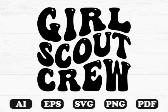 Girl Scout Crew Retro Wavy SVG T-shirt
