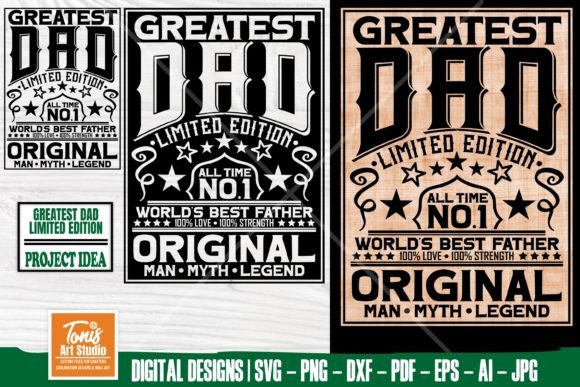 Greatest Dad SVG: Crafts & Graphics for Handmade Business