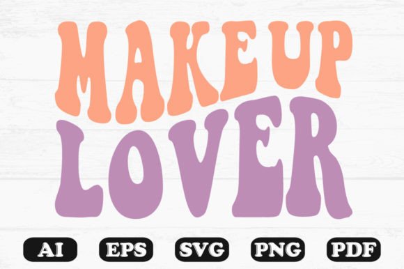 Make Up Lover: Retro Wavy SVG Graphics for Crafts