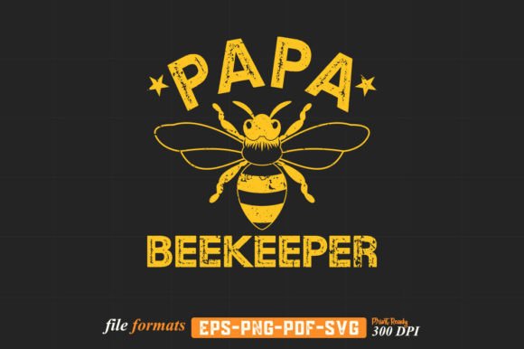 Papa Beekeeper T Shirt Design Vector SVG: Graphics for Crafts