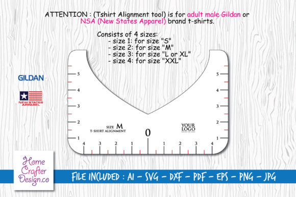 Tshirt Ruler SVG – Graphics & Crafts Alignment Tool